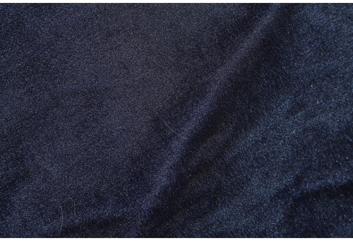 Tissu Velours Extensible Marine -Au Mètre