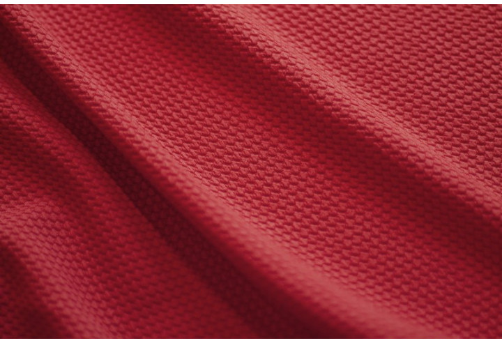 Tissu Nid d'abeille Rouge -Au metre
