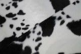 Tissu Fourrure synthétique Vache Noir/Blanc -Au Mètre