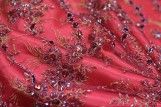 Tissu Tulle Perle Rouge -Coupon de 3m40