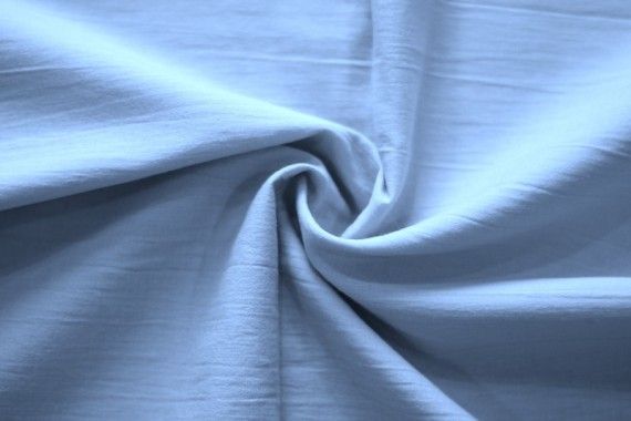 Tissu Voile Uni 100% Coton Bleu Ciel -Au Mètre