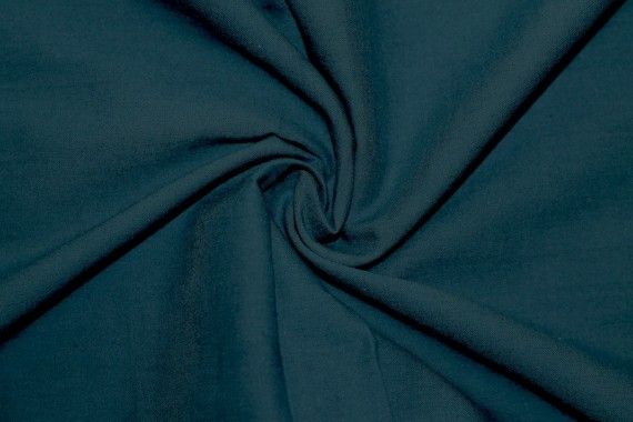 Tissu Voile Uni 100% Coton Bleu Canard -Coupon de 3 metres
