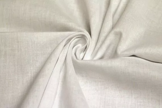 Tissu Voile Uni 100% Coton Ecru -Coupon de 3 mètres