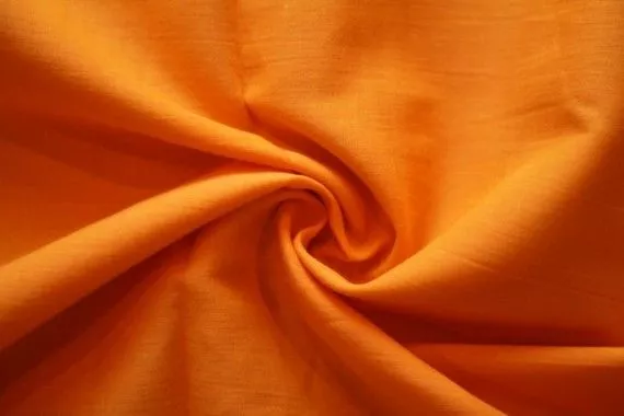 Tissu Voile Uni 100% Coton Orange -Coupon de 3 mètres