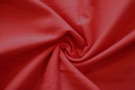 Tissu Voile Uni 100% Coton Rouge -Coupon de 3 metres