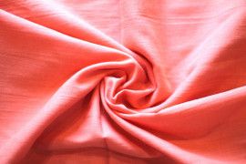 Tissu Voile Uni 100% Coton Corail -Coupon de 3 metres