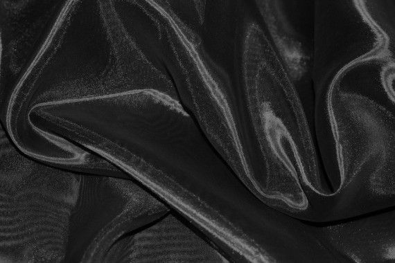 Tissu Organza Noir Coupon de 3 mètres