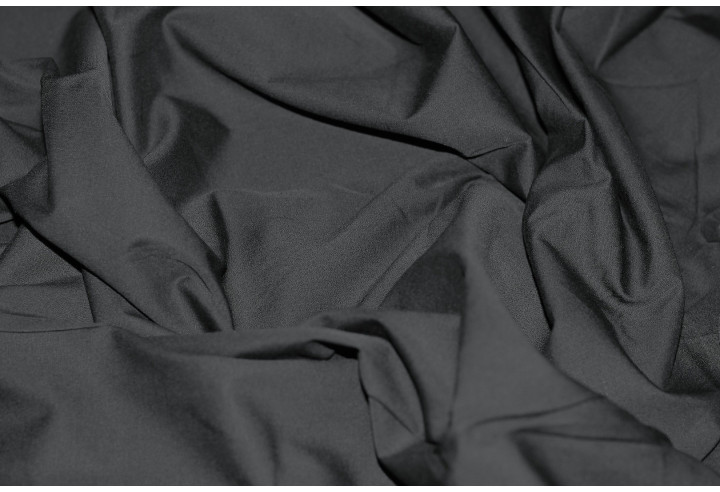 Tissu Popeline Unie Noire de Qualité, Coupon 3 mètres