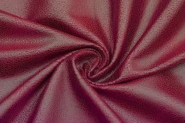 Tissu Suedine Laquee Serpent Rouge -Au Metre
