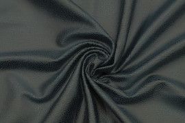 Tissu Suédine Laquée Serpent Bleu Canard -Coupon de 3 mètres