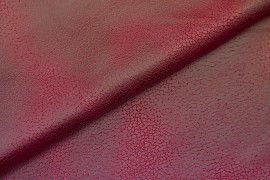 Tissu Suedine Laquee Serpent Rouge -Coupon de 3 metres