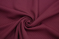 Tissu Nid d'abeille Bordeaux -Au mètre