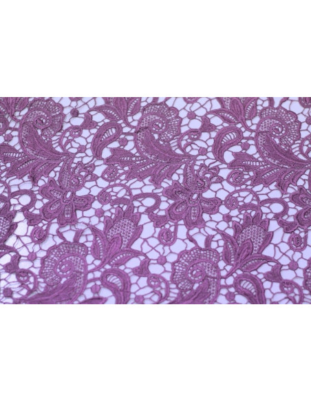 Tissu Guipure Violet -Au Metre