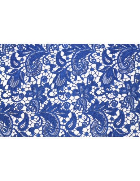 Tissu Guipure Bleu Roi -Au Metre
