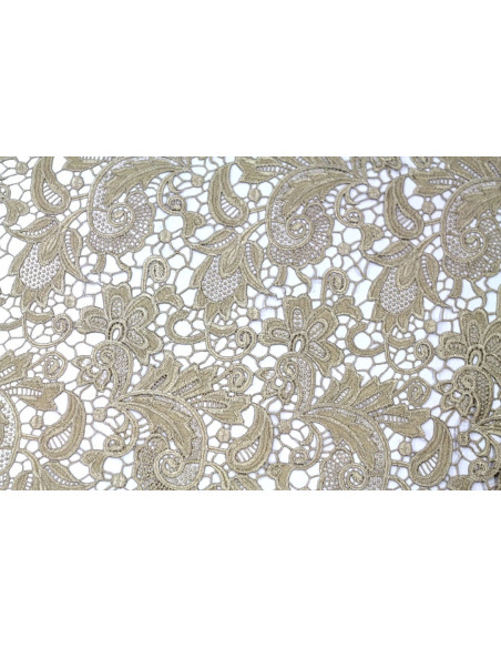 Tissu Guipure Beige -Au Metre