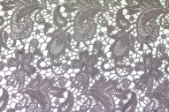 Tissu Guipure Gris Fonce -Au Metre