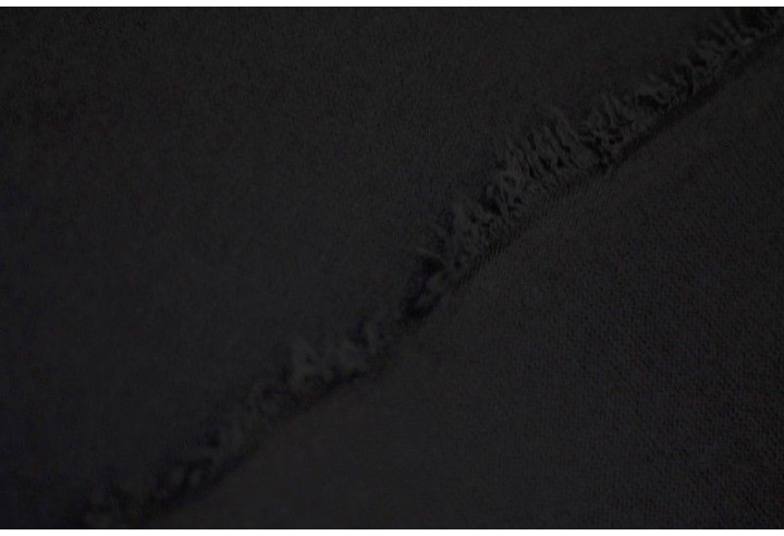 Tissu Lainage Pull Angora Noir -Au Mètre