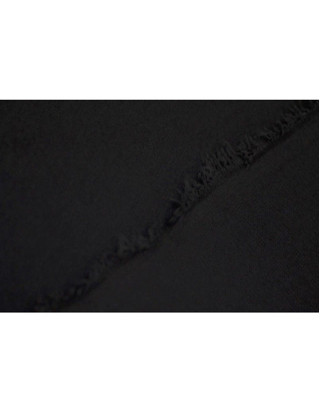 Tissu Lainage Pull Angora Noir -Au Mètre