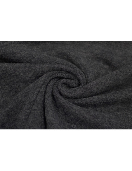 Tissu Lainage Pull Angora Gris Foncé -Au Mètre