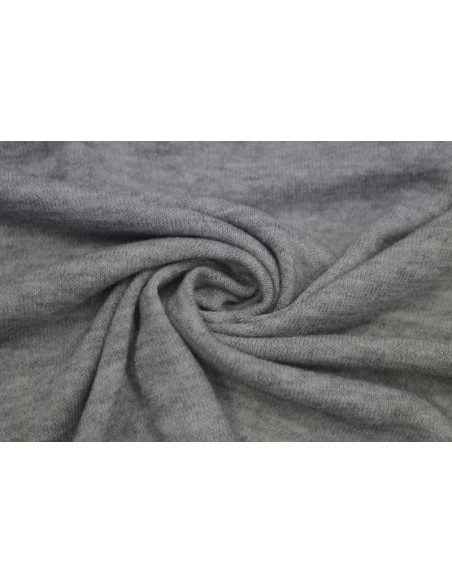 Tissu Lainage Pull Angora Gris Clair -Au Mètre