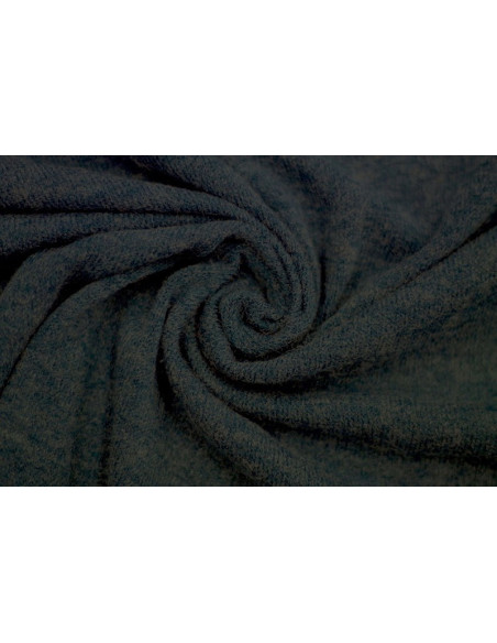 Tissu Lainage Pull Angora Bleu Canard -Au Mètre