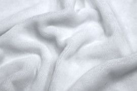 Tissu Micropolaire Doudou Uni Blanc -Au Mètre