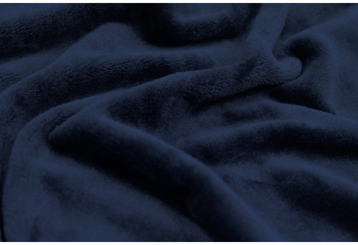 Tissu Micropolaire Doudou Uni Marine -Au Mètre