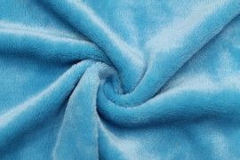 Tissu Micropolaire Doudou Uni Turquoise -Au Mètre