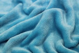 Tissu Micropolaire Doudou Uni Turquoise -Au Mètre