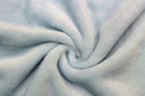 Tissu Micropolaire Doudou Uni Gris Bleu -Au Mètre