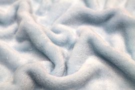 Tissu Micropolaire Doudou Uni Gris Bleu -Au Mètre