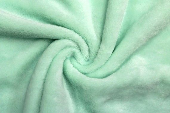 Tissu Micropolaire Doudou Uni Vert d'Eau -Au Mètre