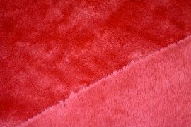 Tissu Micropolaire Doudou Uni Rouge -Au Metre