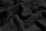 Tissu Micropolaire Doudou Uni Noir -Coupon de 3 mètres