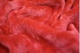 Tissu Micropolaire Doudou Uni Rouge -Coupon de 3 metres