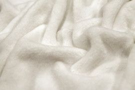 Tissu Micropolaire Doudou Uni Ecru -Coupon de 3 mètres