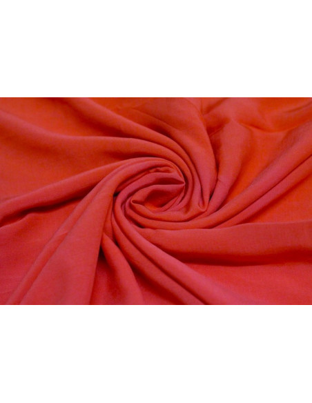 Tissu Voile Uni 100% Viscose Rouge -Au Metre
