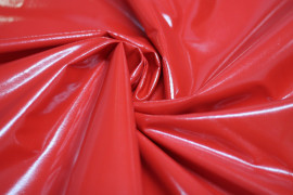Tissu Vinyl Uni Rouge -Au Metre