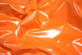 Tissu Vinyl Uni Orange -Au Metre