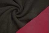 Tissu Polaire Double Face Noir/Rouge -Au Metre