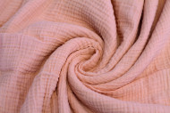 Tissu Double Gaze Saumon -Au Mètre