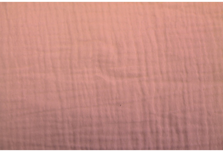 Tissu Double Gaze Saumon -Au Mètre