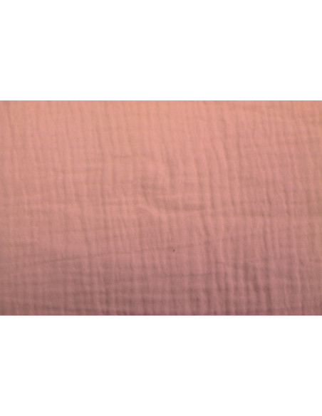 Tissu Double Gaze Saumon -Au Mètre