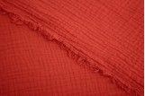 Tissu Double Gaze Rouge -Coupon de 3 metres