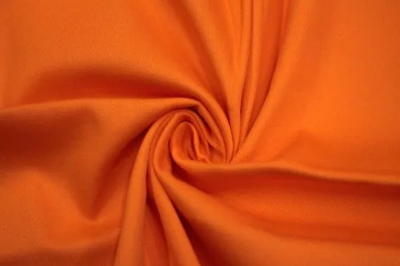 Tissu Gabardine Épaisse Orange -Au Mètre