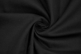 Tissu Gabardine Épaisse Noir -Coupon de 3 mètres