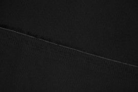 Tissu Gabardine Épaisse Noir -Coupon de 3 mètres