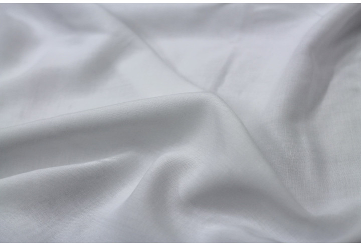 Tissu Viscose Unie Blanc -Au Metre