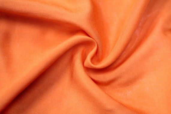 Tissu Viscose Unie Orange -Au Mètre