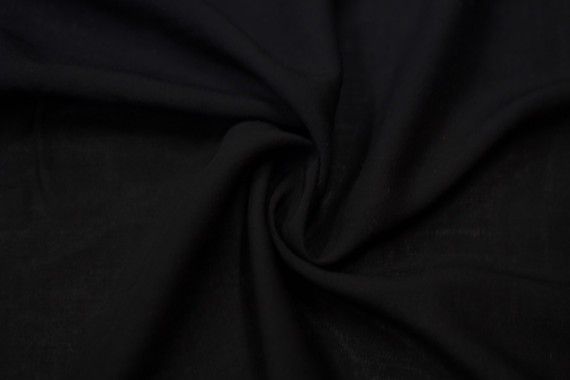 Tissu Viscose Unie Noir -Coupon de 3 metres